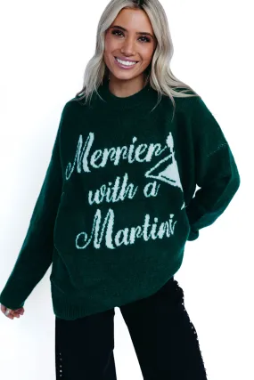 Classic Crewneck Sweater - Martini Graphic Knit