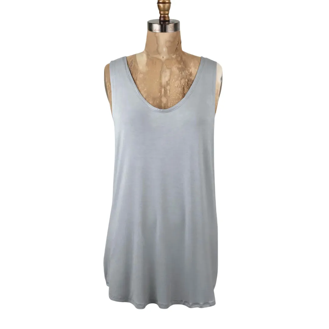 Cleo Relaxed Fit Tank - Stone