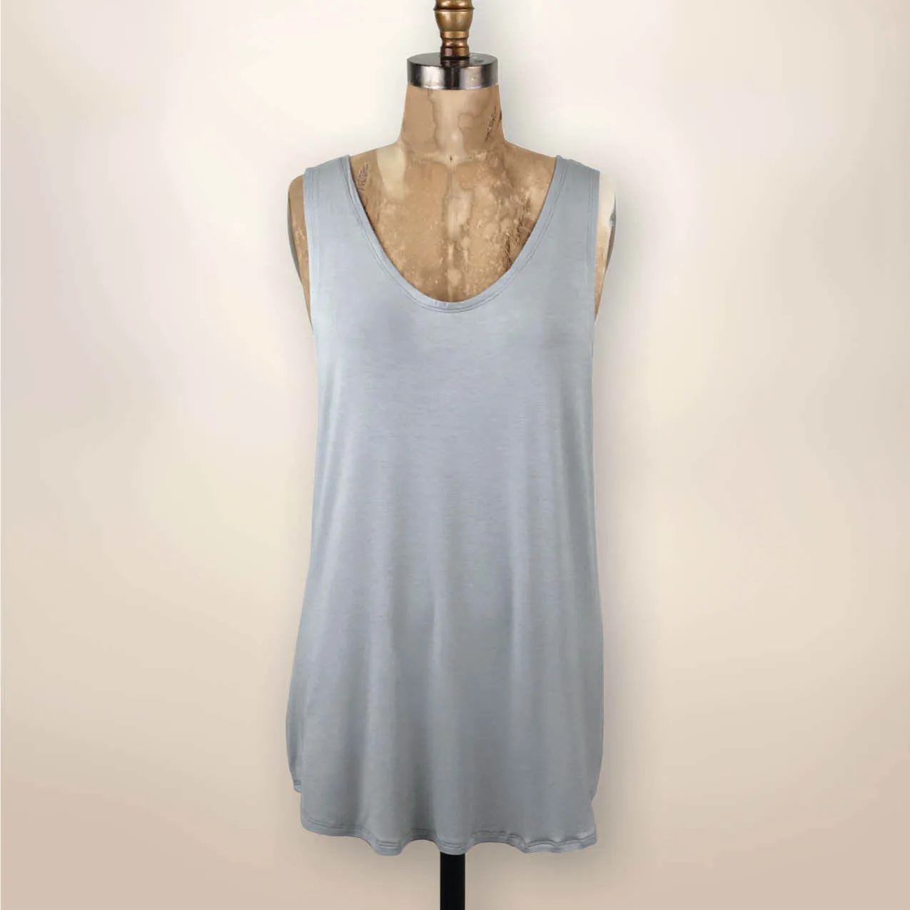 Cleo Relaxed Fit Tank - Stone