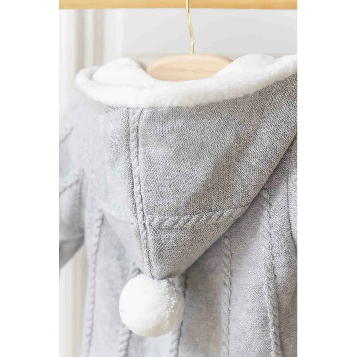 Cozy Cableknit Baby Footed Jumpsuit