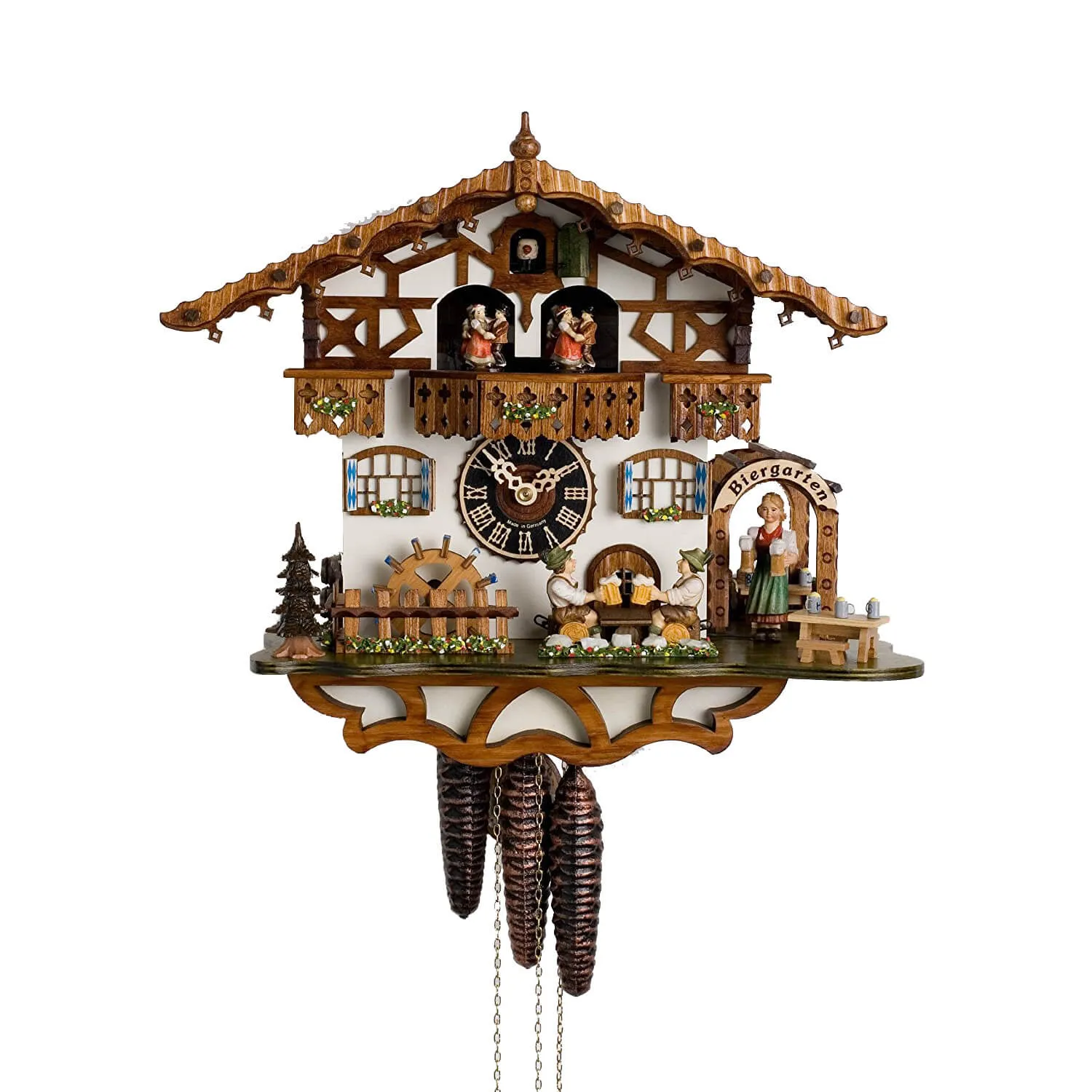 Cuckoo Clock - 1-Day Beer Garden with Beer Drinkers & Waitress - HÖNES