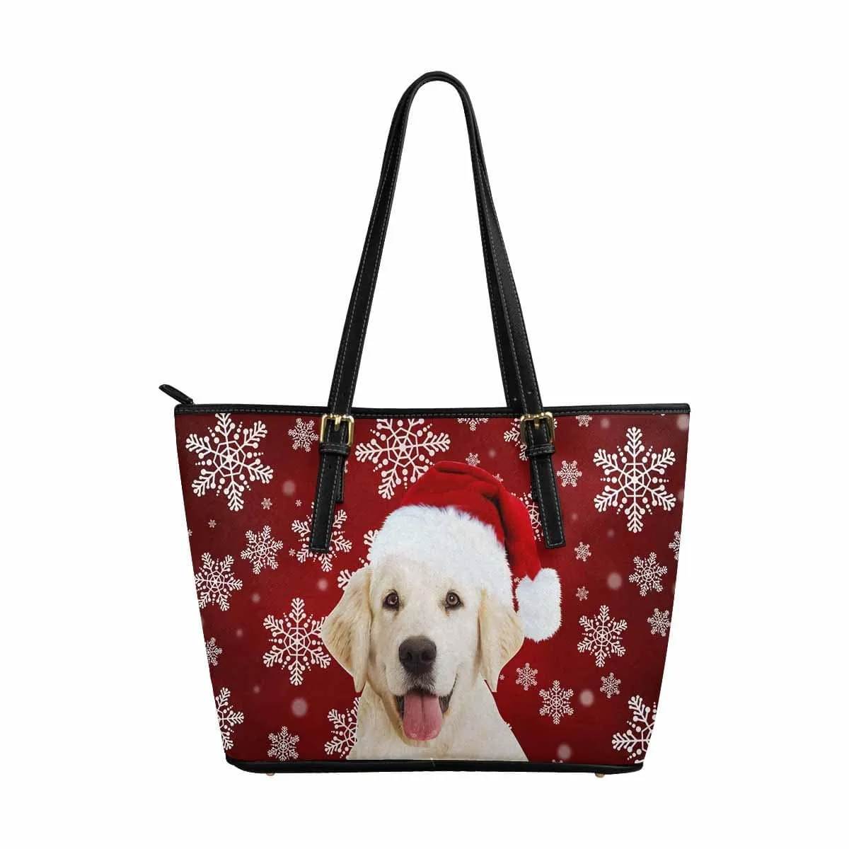 Custom Dog Christmas Snowflake Women's Tote Bag