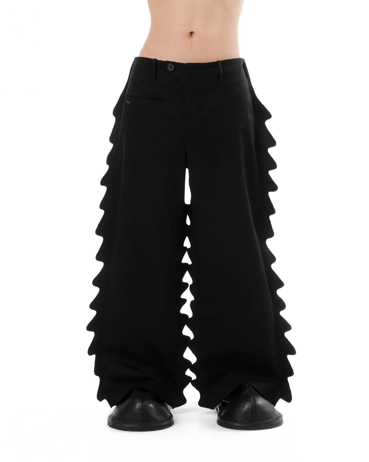 DIAPHANUM WIDE LEG DRAGON SCALE DETAILS PANTS