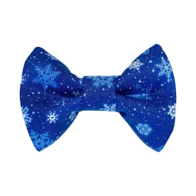 Dog Bow Tie - Blue Snowflake