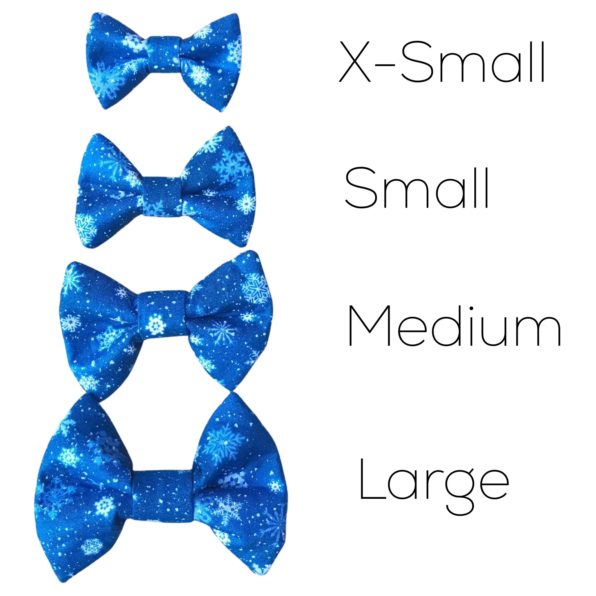 Dog Bow Tie - Blue Snowflake