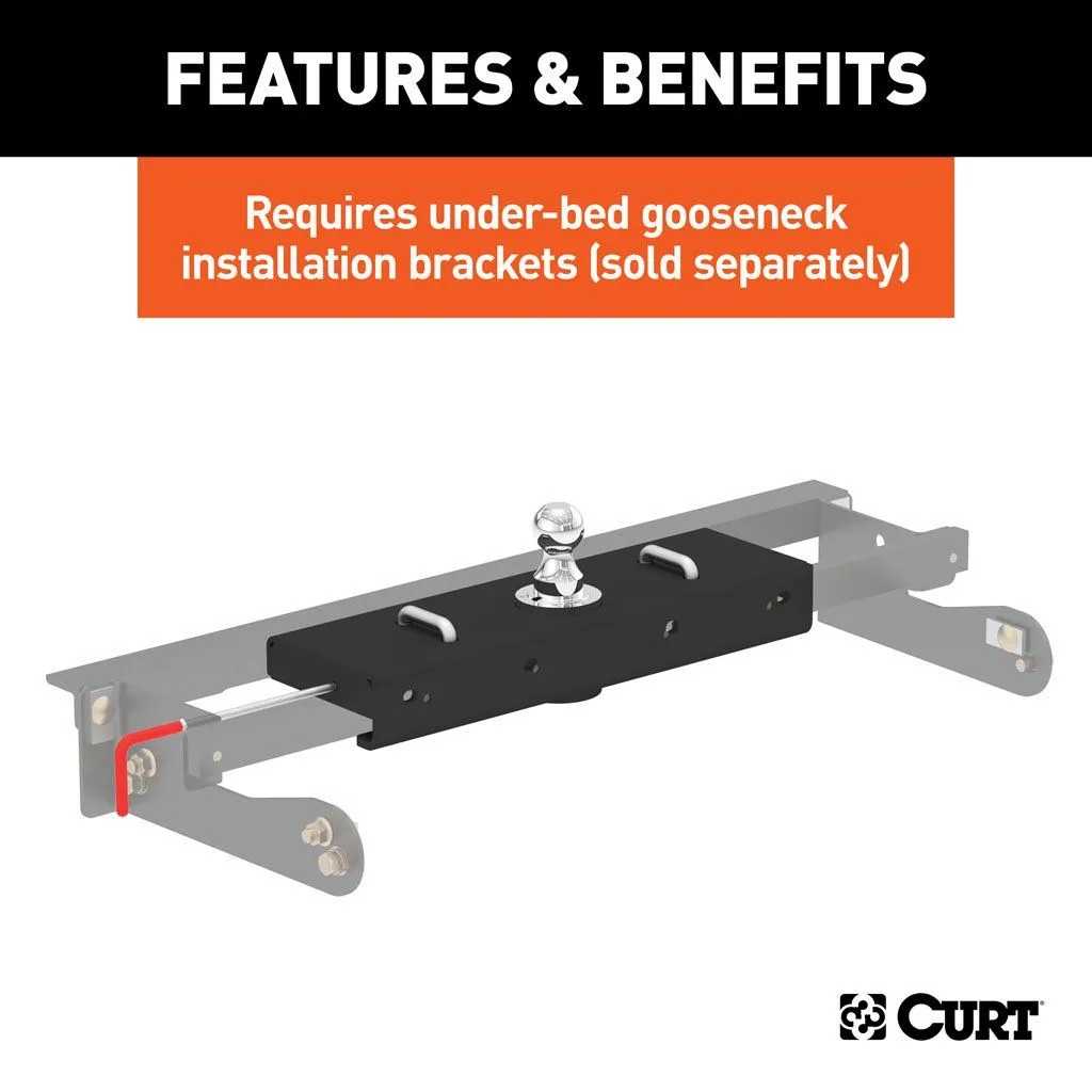 Double Lock EZr Gooseneck Hitch, 2-5/16" Ball, 30K (Brackets Required)