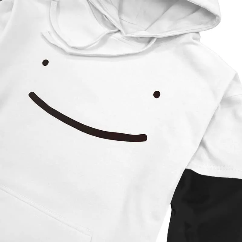 Dream Smile Layered Sleeve Pullover Hoodie