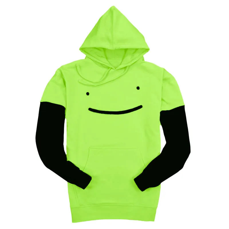 Dream Smile Layered Sleeve Pullover Hoodie