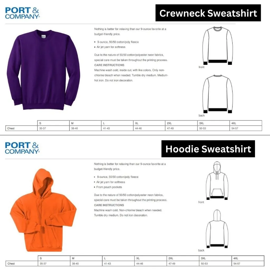 DYO Chenille Yarn Crewneck And Hooded Sweatshirts