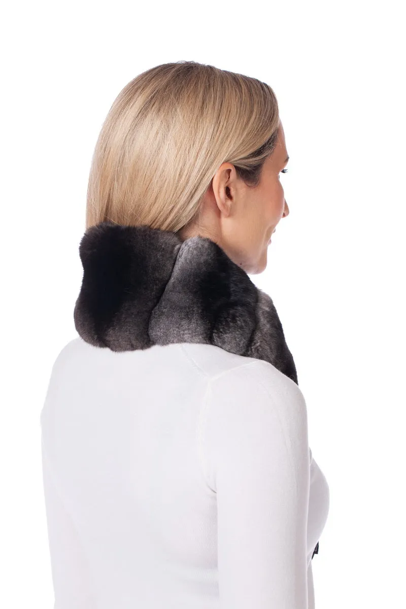 Ebony Chinchilla Fur Collar