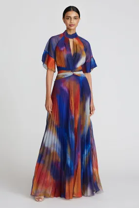 Elaine Pleated A-Line Gown