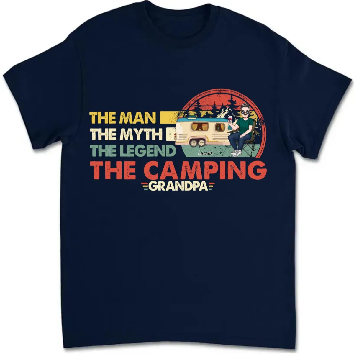 Father's Day - The Legend Camping Dad For Camping Lover - Personalized T-Shirt (TT)