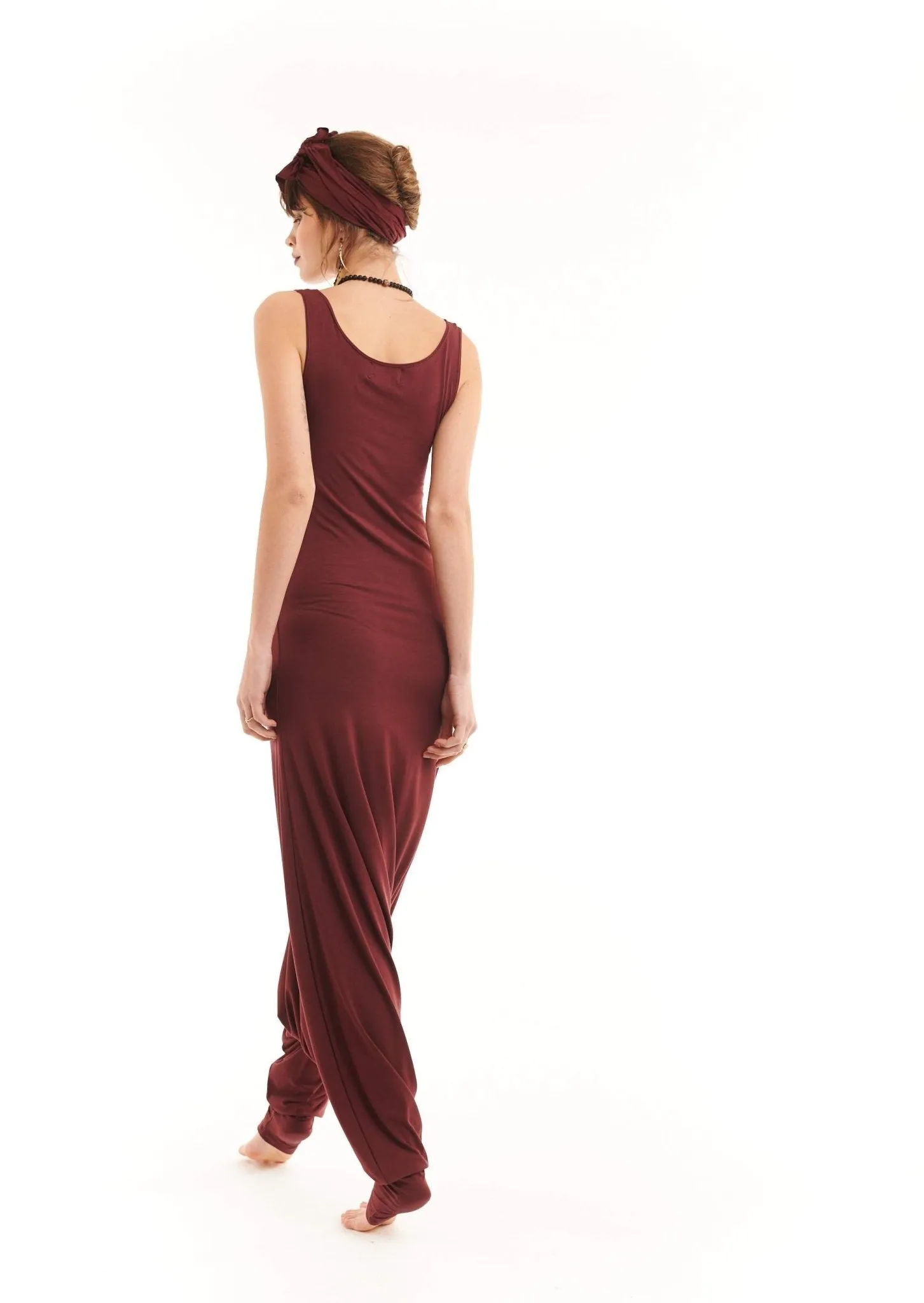 FITTED JUMPSUIT BURGUNDY