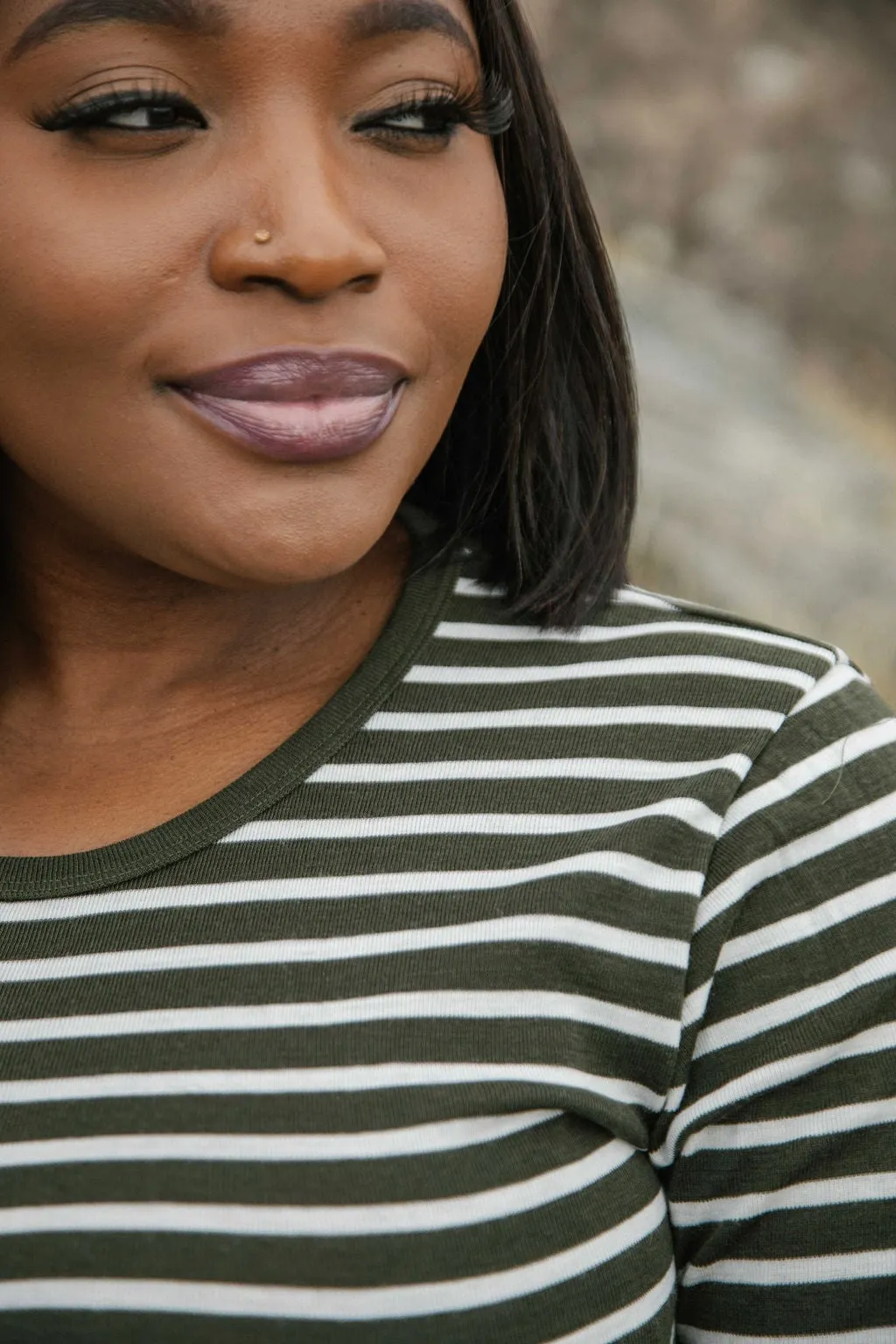 Fitted T-Shirt in Stripes