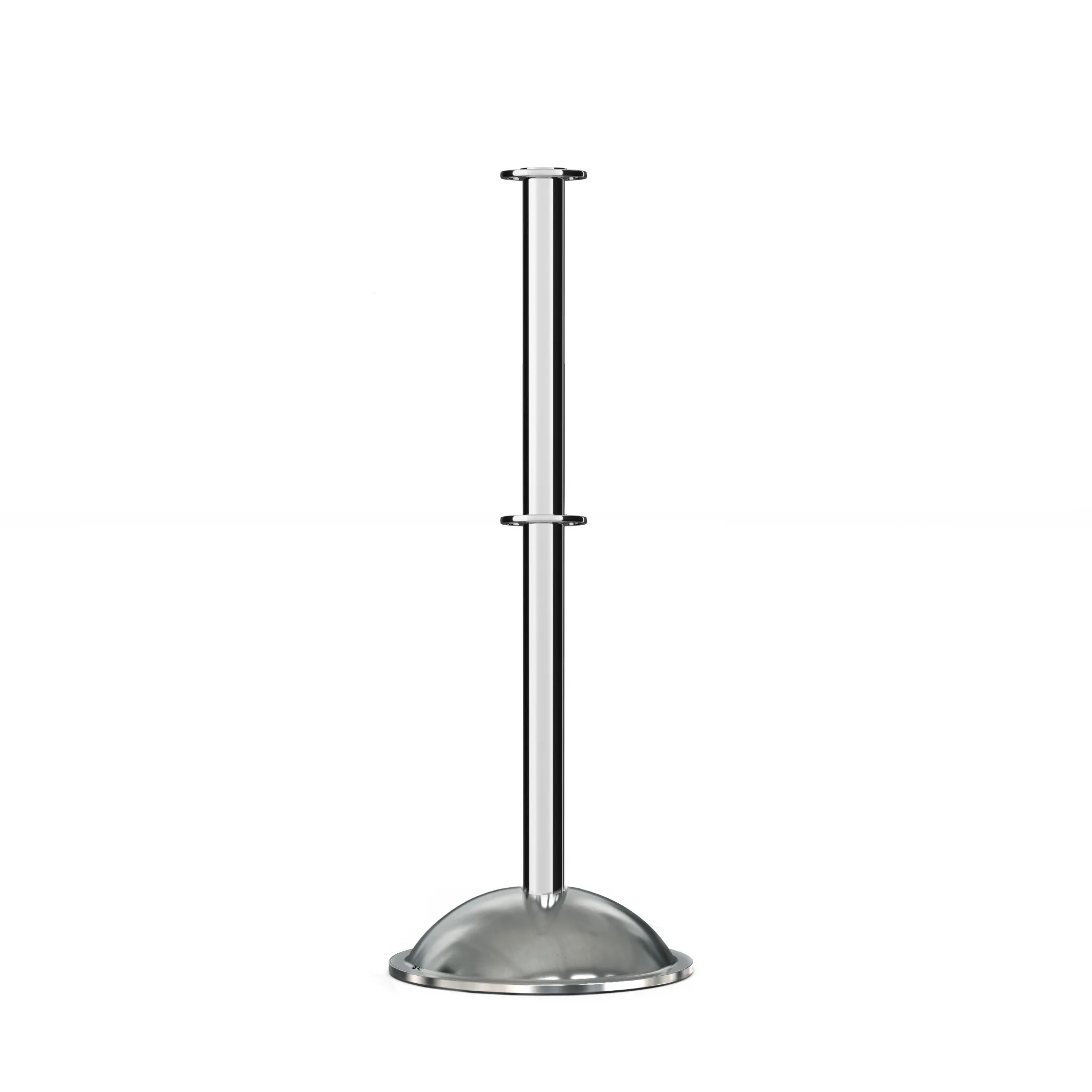 Flat Top Post and Rope Stanchion with Dome Base - Montour Line CDLineD