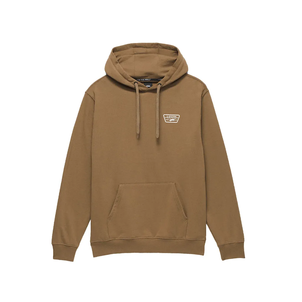 Full Patched Pullover Hoodie Kangaroo Brown