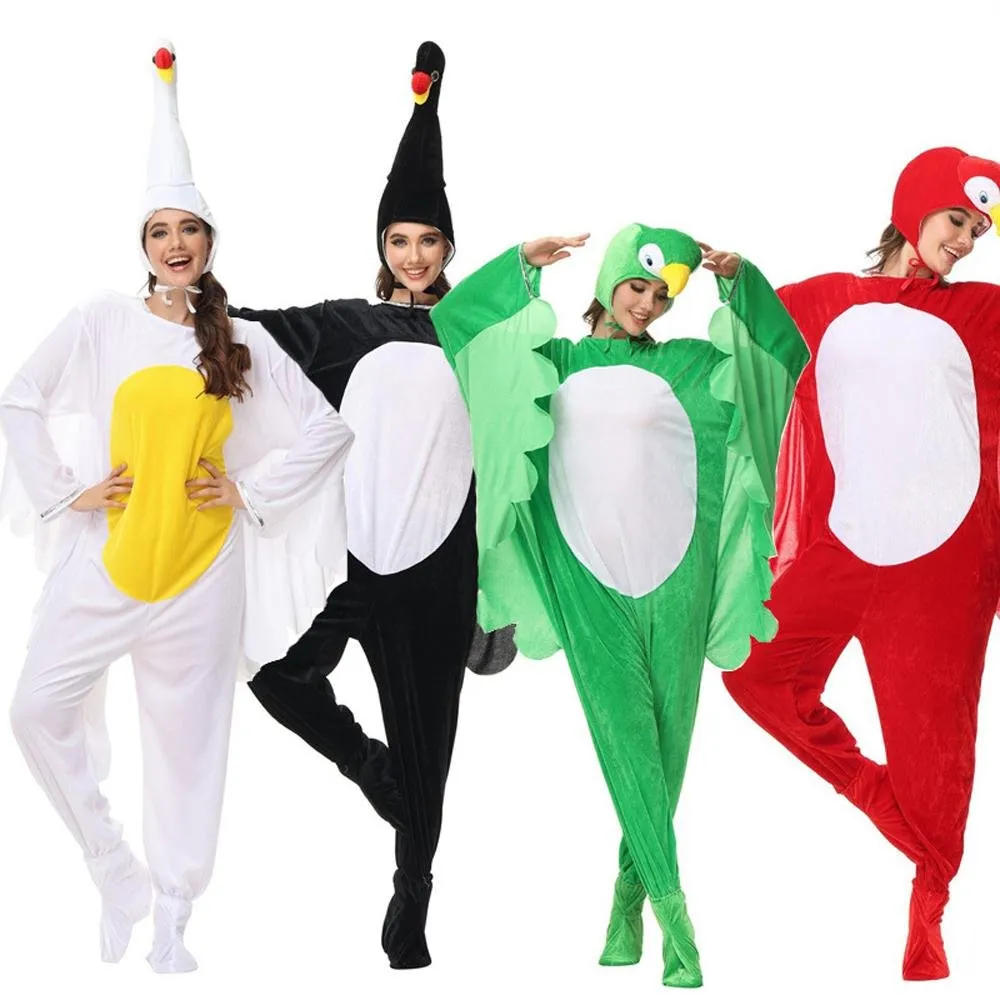 Funny Swan and Parrot Animal Kigurumi Onesies Cosplay Costume Jumpsuit