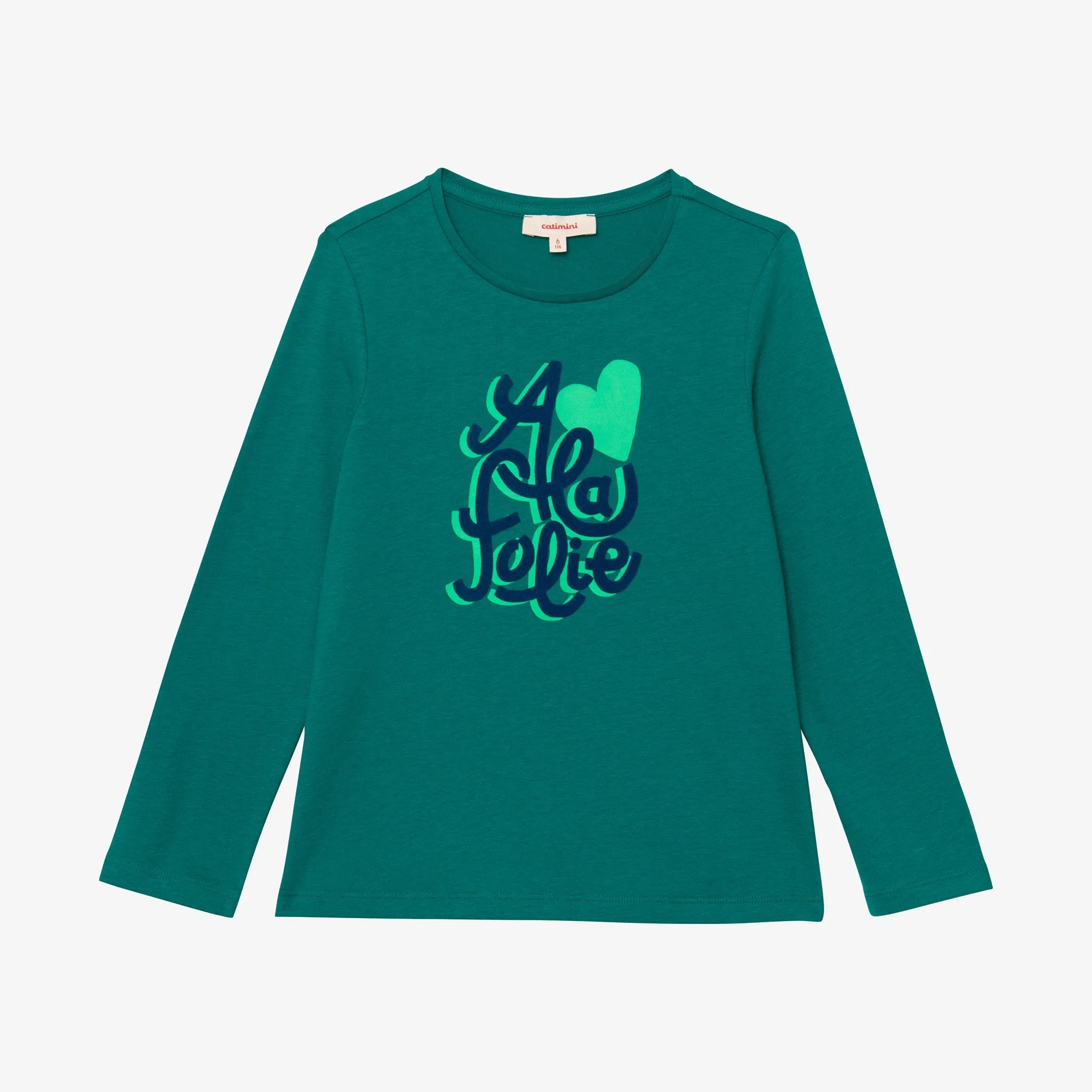 Girl green long sleeve T-shirt