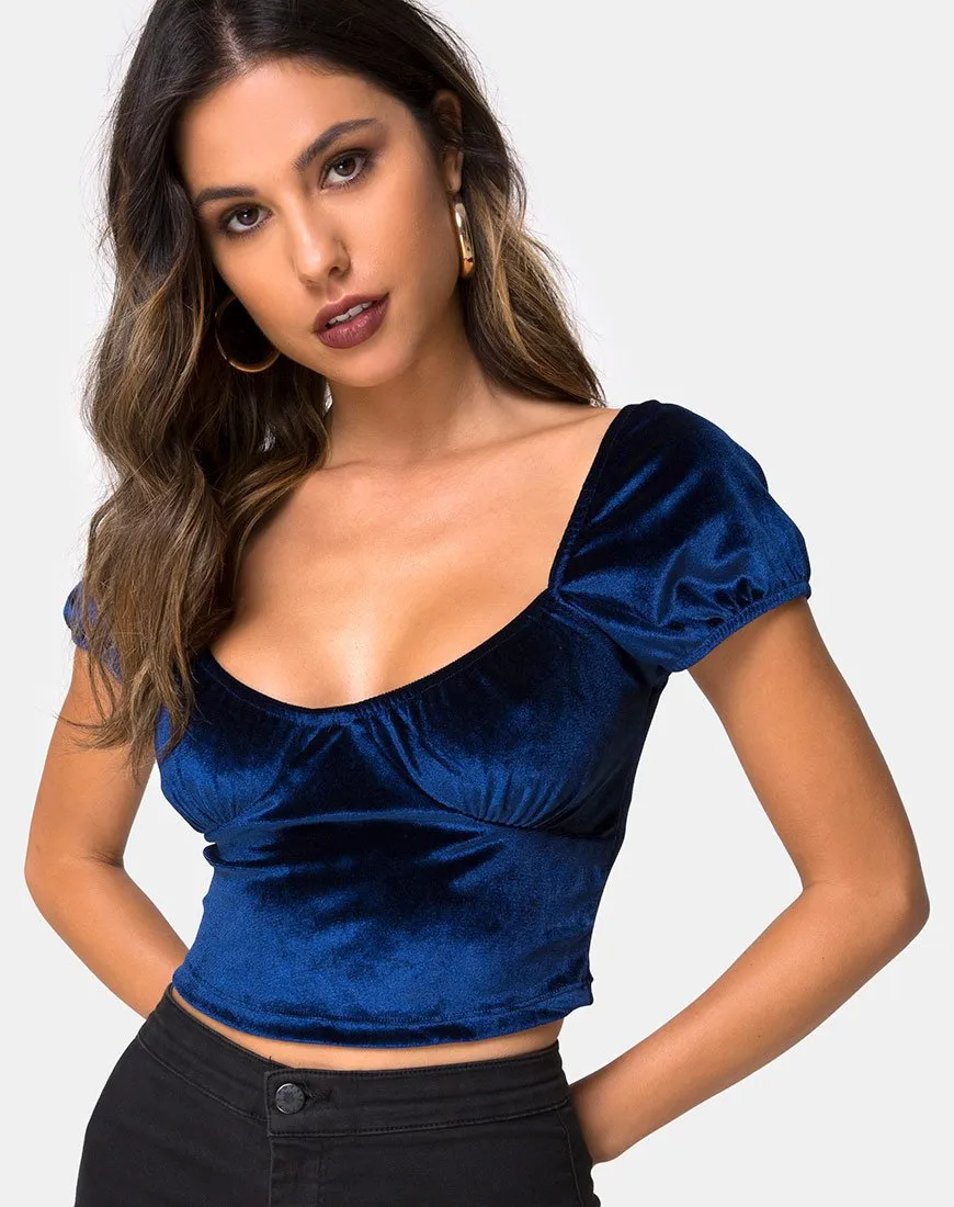 Glaty Top in Velvet Navy