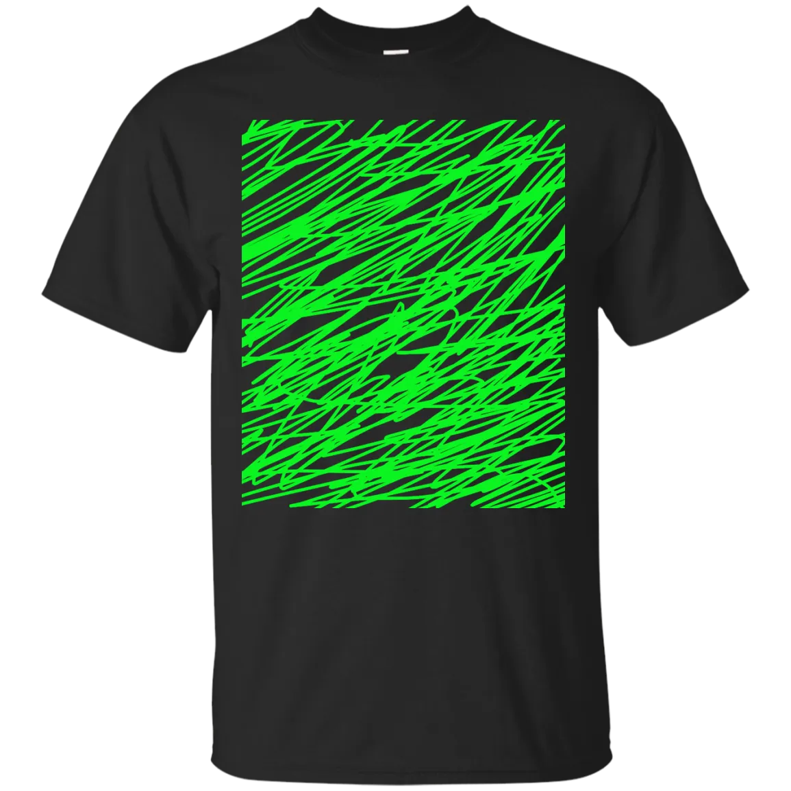 Green abstract art string T-Shirt