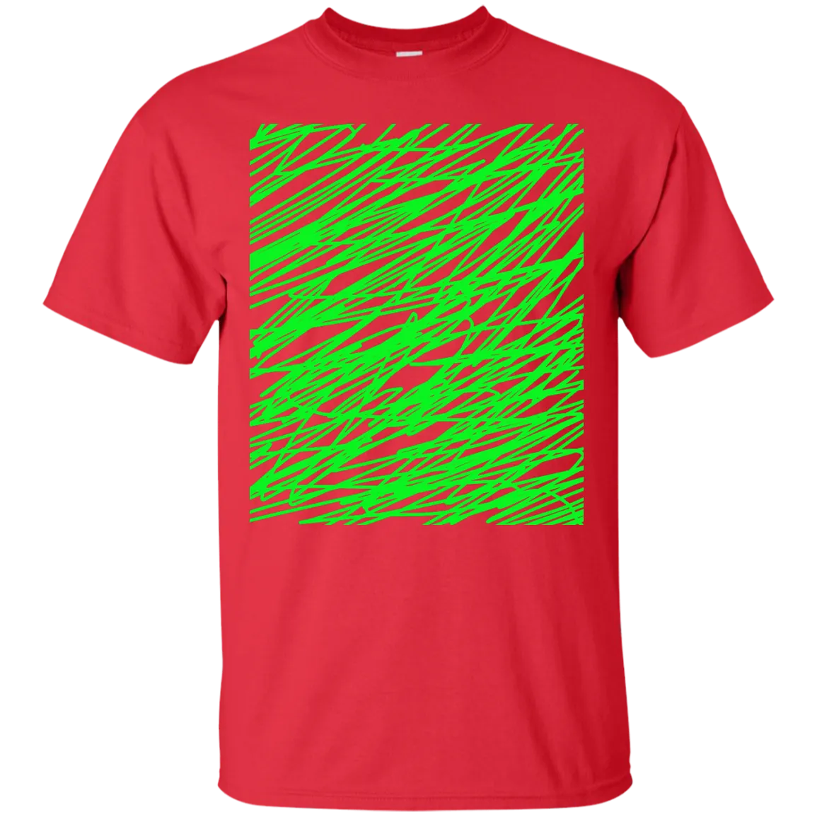 Green abstract art string T-Shirt