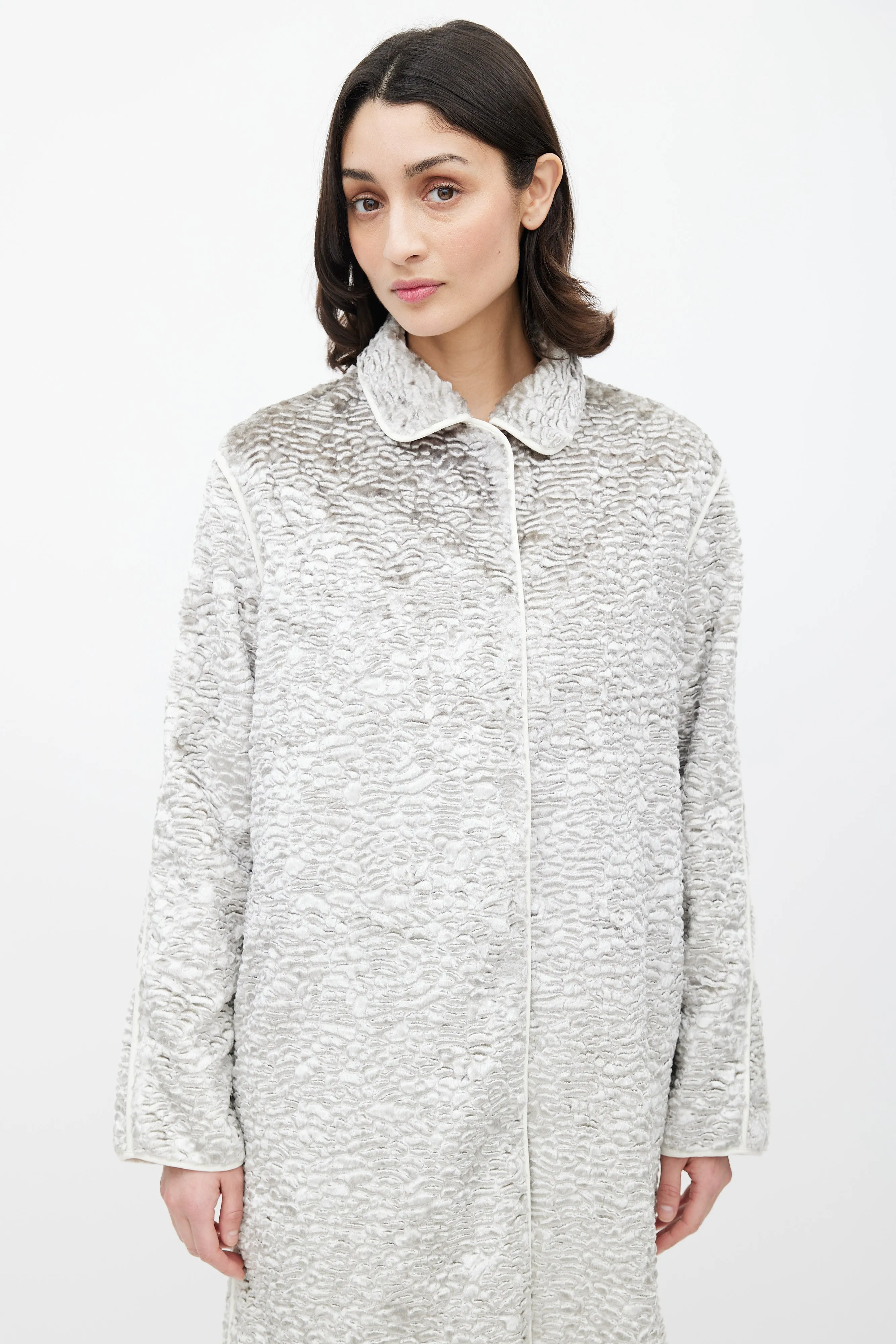 Grey Textured Coat