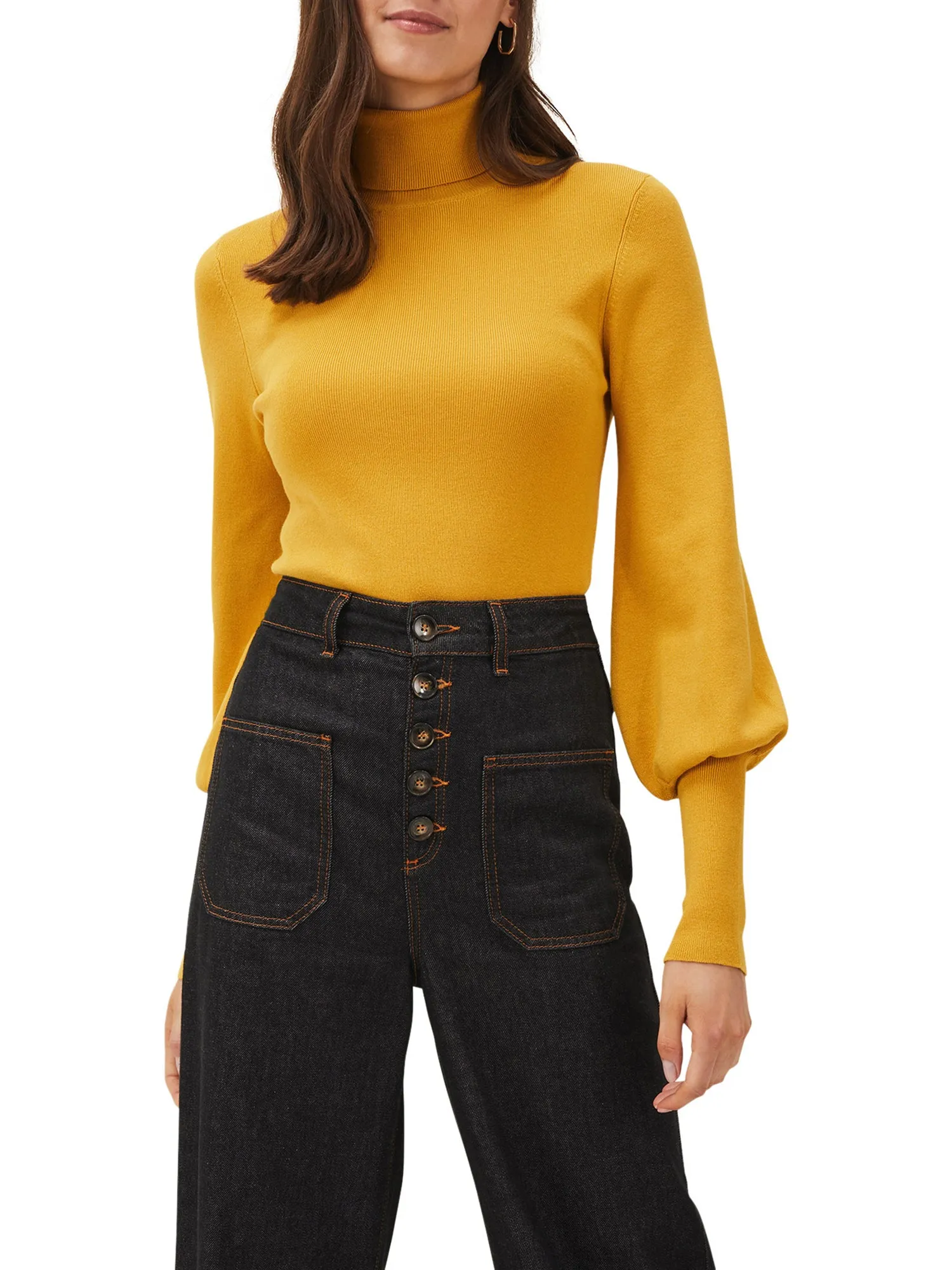 Gwyneth Balloon Sleeve Fine Knit Jumper