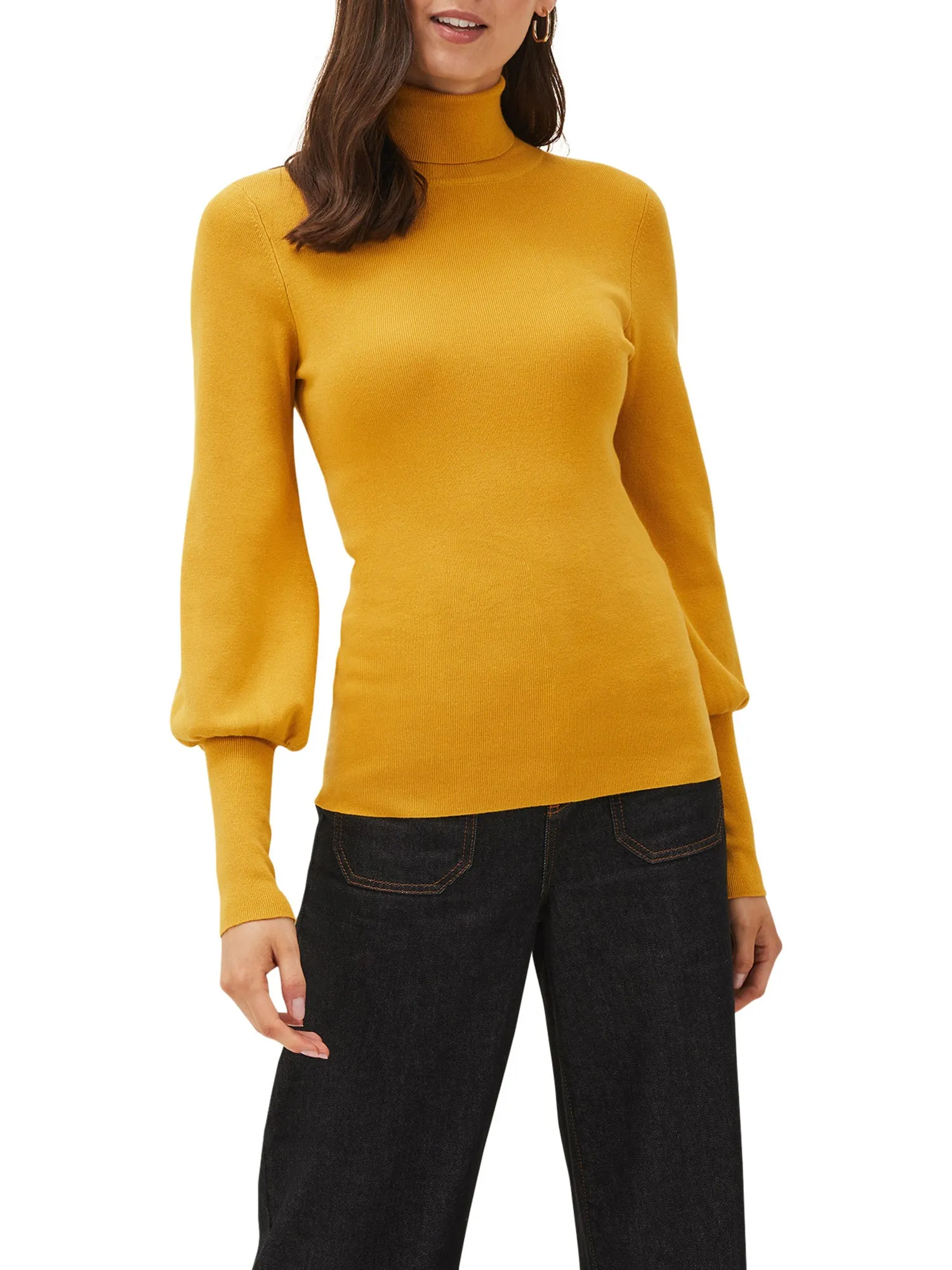 Gwyneth Balloon Sleeve Fine Knit Jumper