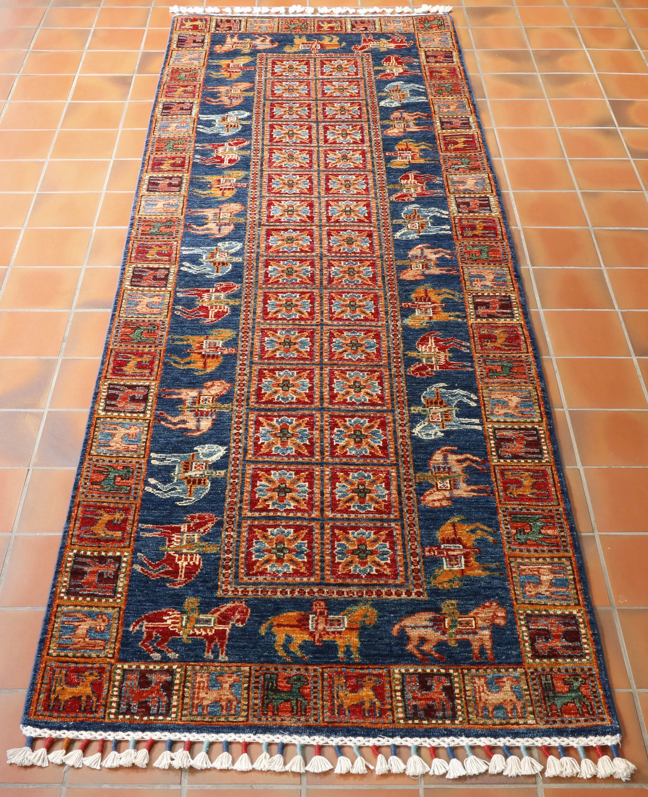 Handmade fine Afghan Samarkand runner - 307076