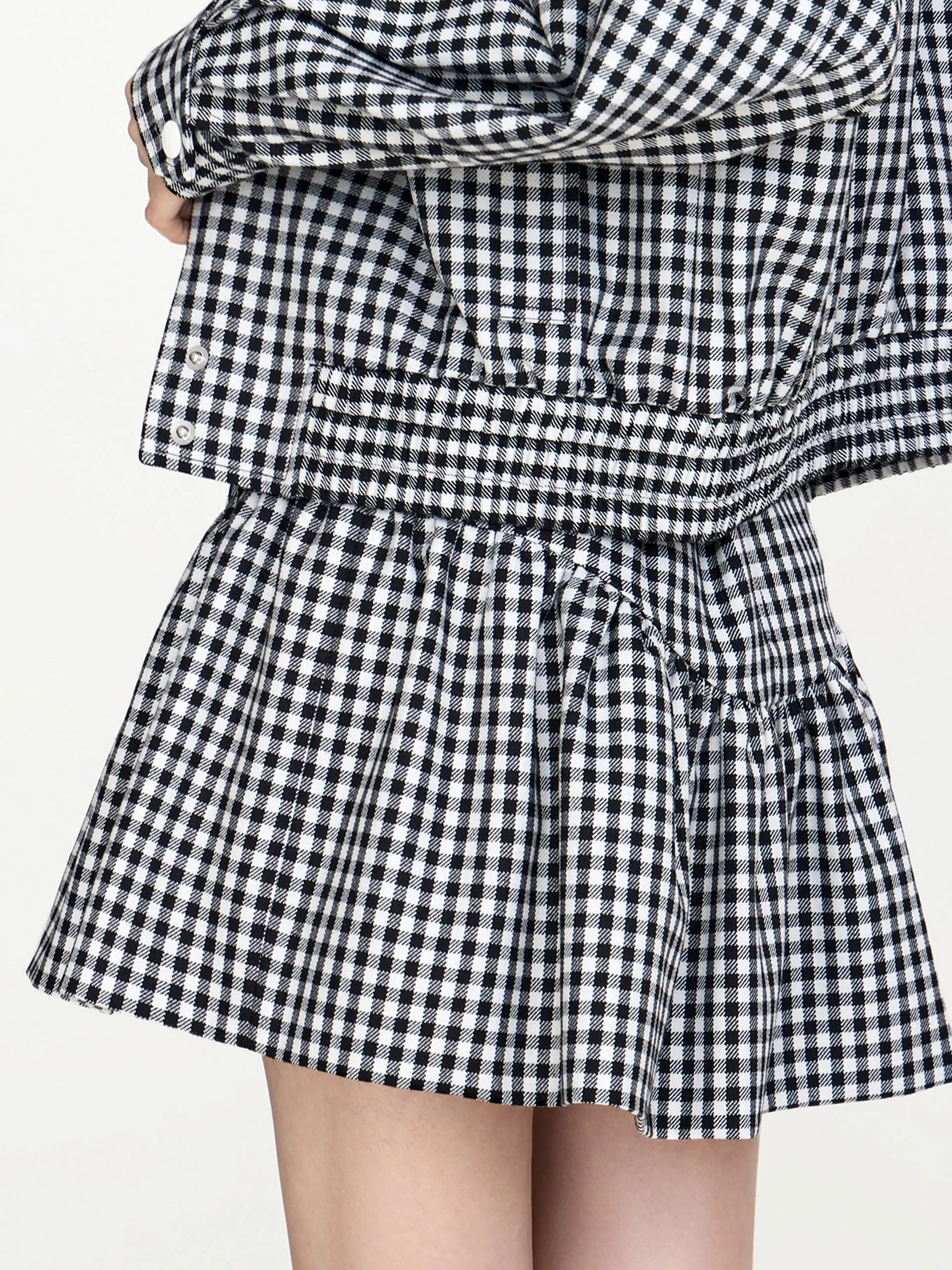 High Waisted A-line Pleated Skirt