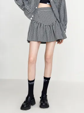 High Waisted A-line Pleated Skirt