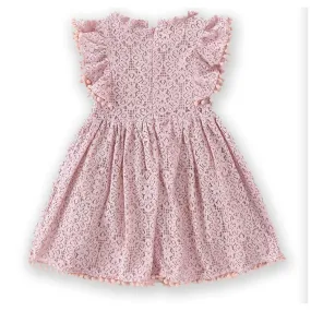 INSTOCK - Girls Dress Lace Flying Sleeve Princess Dress Girls