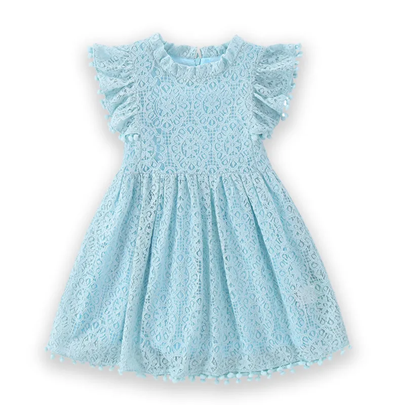 INSTOCK - Girls Dress Lace Flying Sleeve Princess Dress Girls