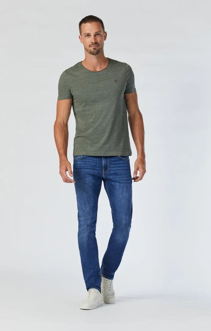 JAKE SLIM LEG JEANS IN INDIGO BRUSHED WILLIAMSBURG