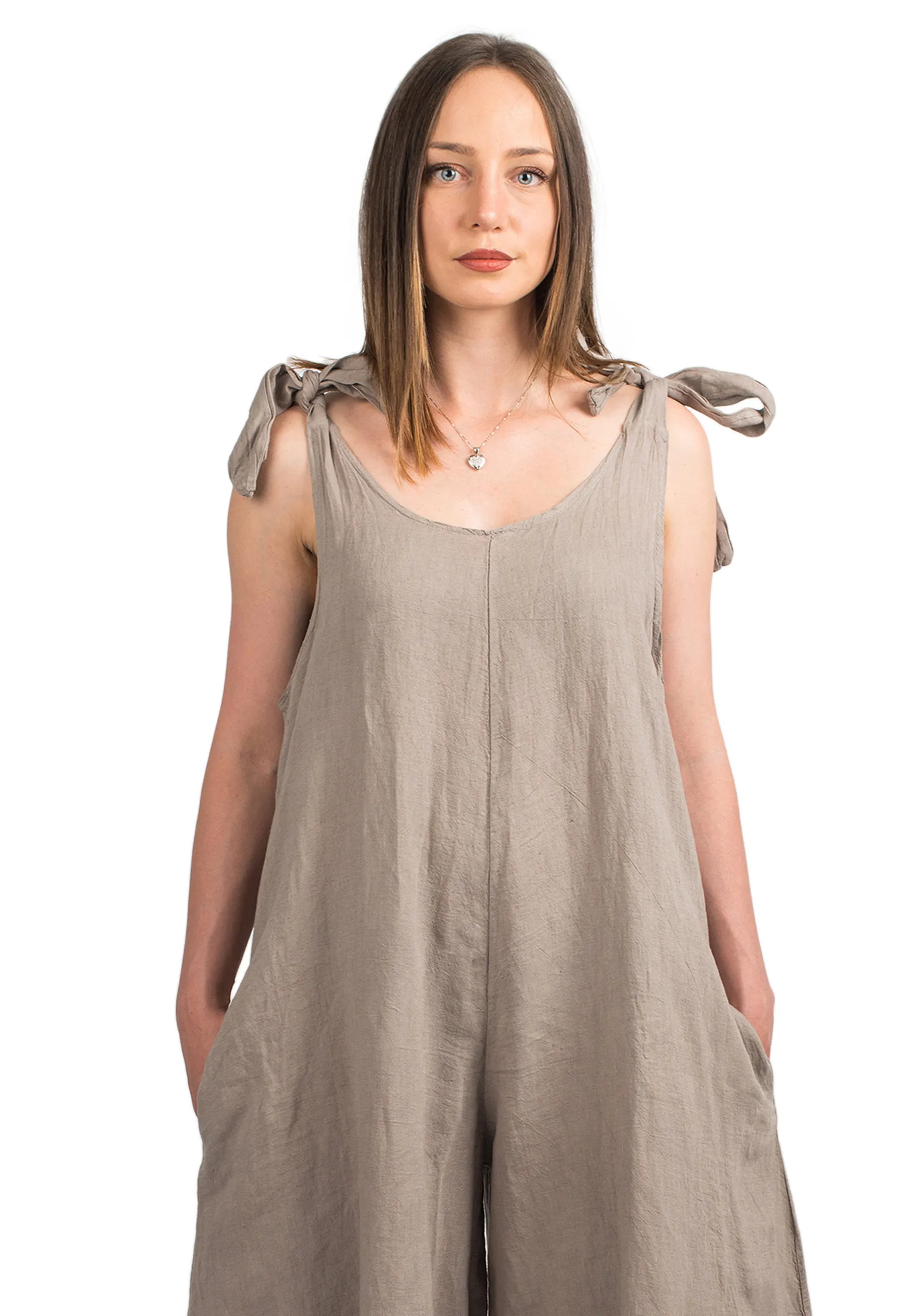 Jampsuit dress 100% Linen