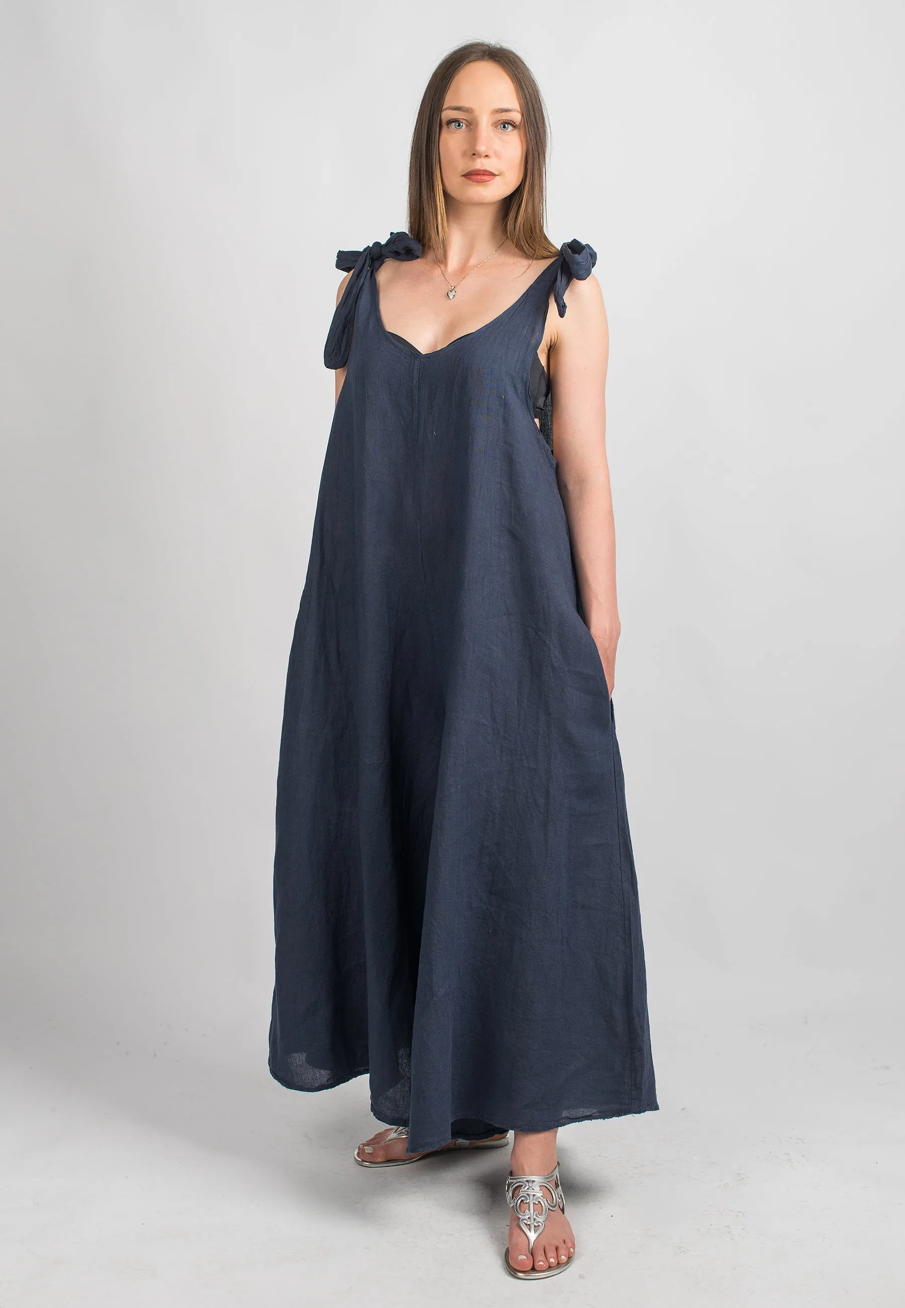 Jampsuit dress 100% Linen