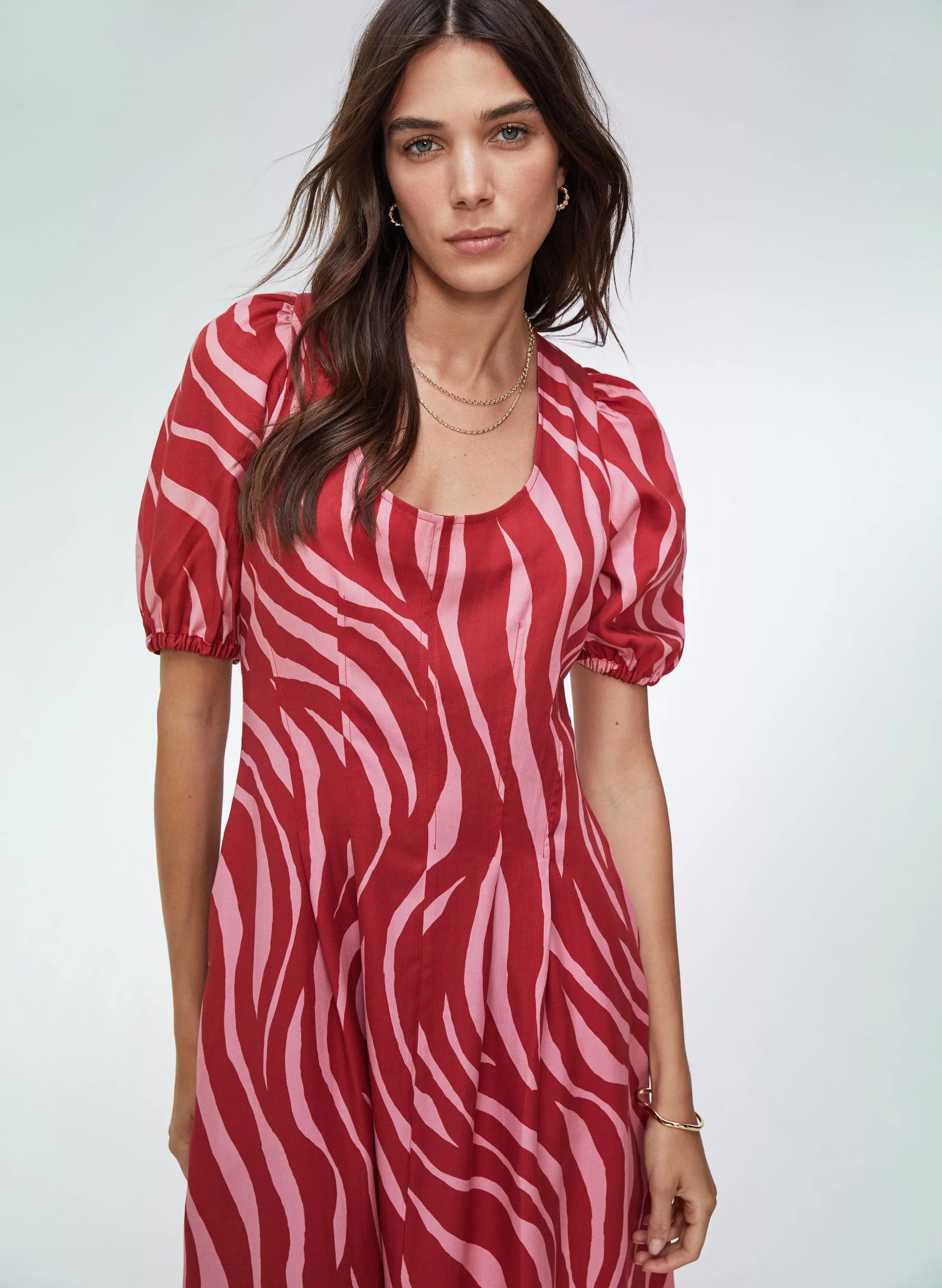 Jazlyn Tencel ™ Dress | Crimson Zebra