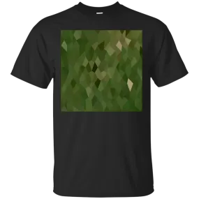 Jungle Green Abstract Low Polygon Background T-Shirt