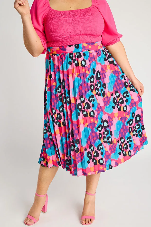 Kansas Inky Leopard Skirt