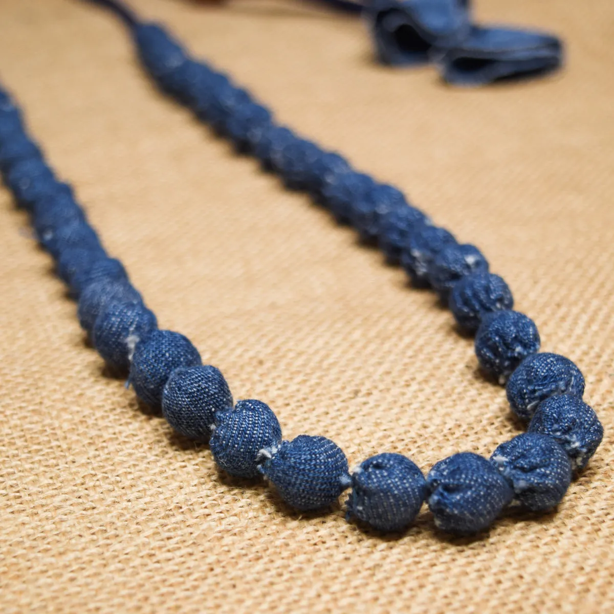 Komaari- Upcycled Denim Necklace by Dwij