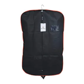 Kuber Industries Non-Woven Foldable Blazer Cover|Zipper Closure with Small Window|Sturdy Hook & Breathable Garment Bag Suit Cover|Size 90 x 60 x 1 CM (Black)