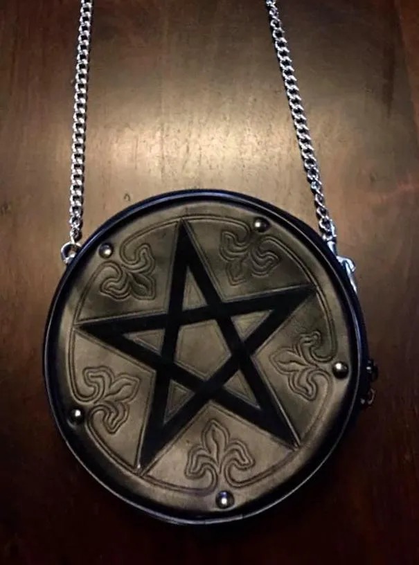 LEATHER PENTAGRAM PURSE