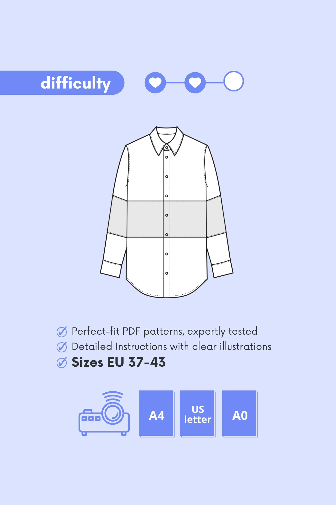 LIAM - Men Button Up Shirt Pattern