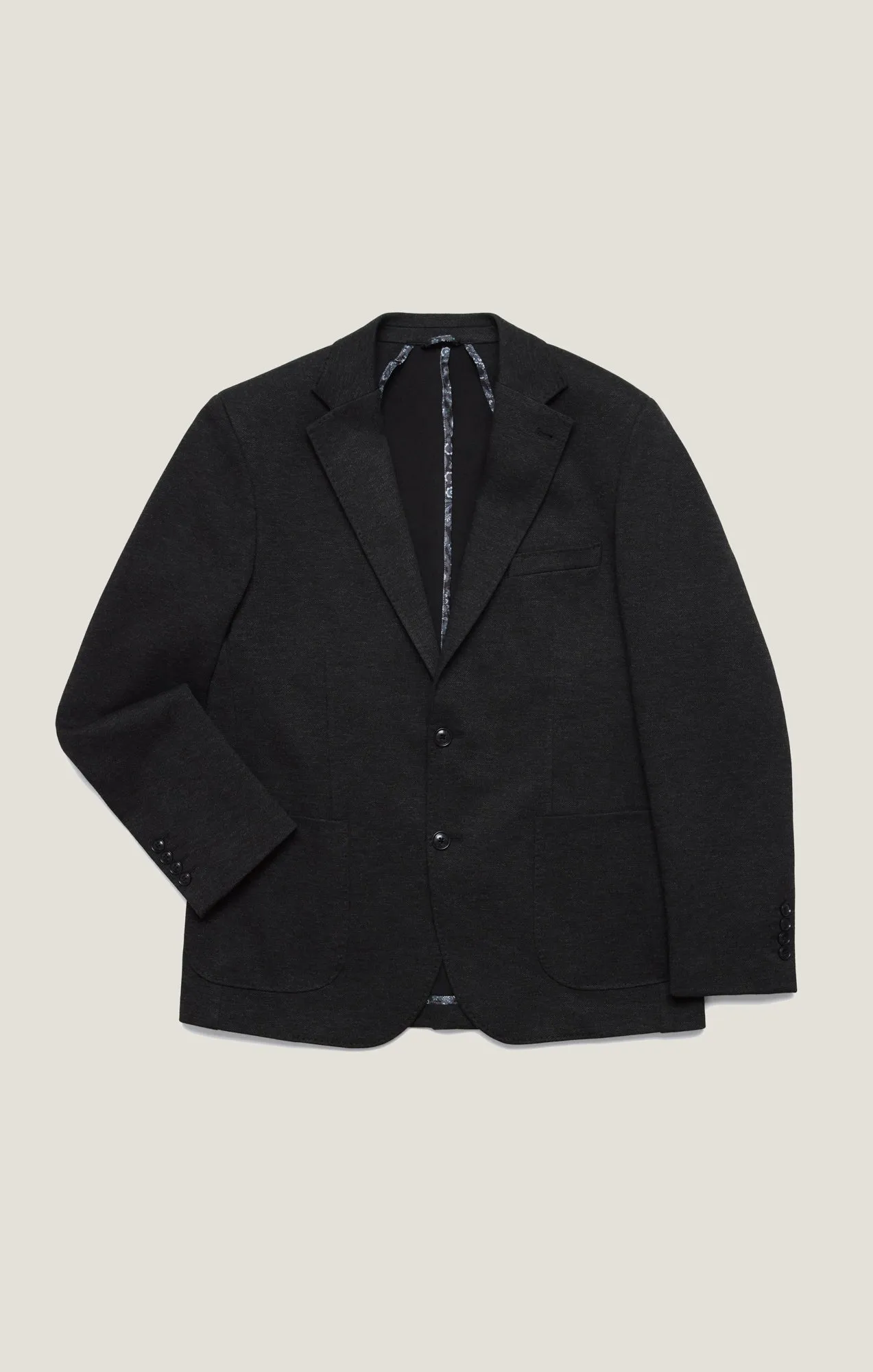 Matteo Heather Knit Blazer In Anthracite