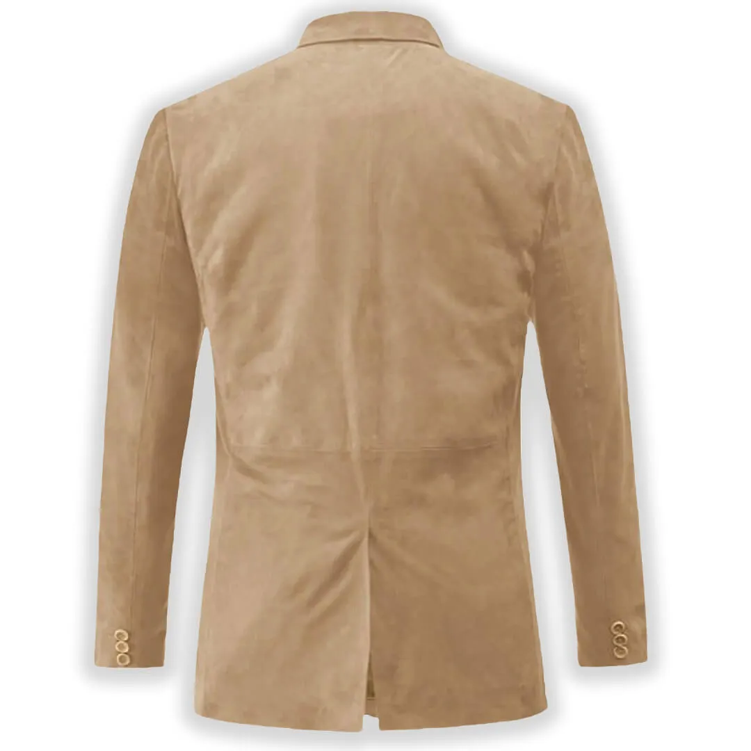 Men Suede Leather Blazer