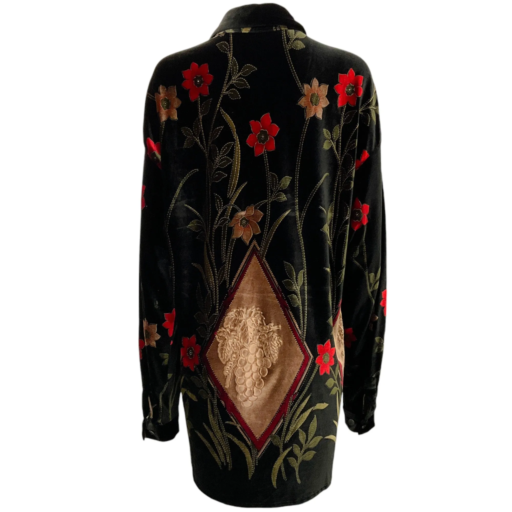 Men's Creme De Silk Velvet Floral Shirt