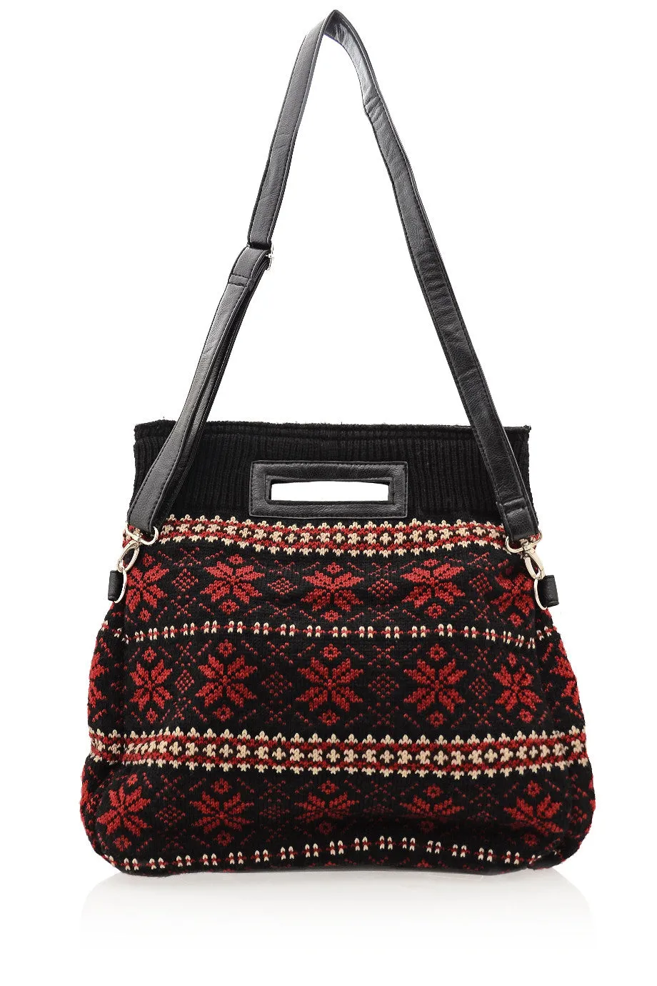 MERILLY Black Woven Bag