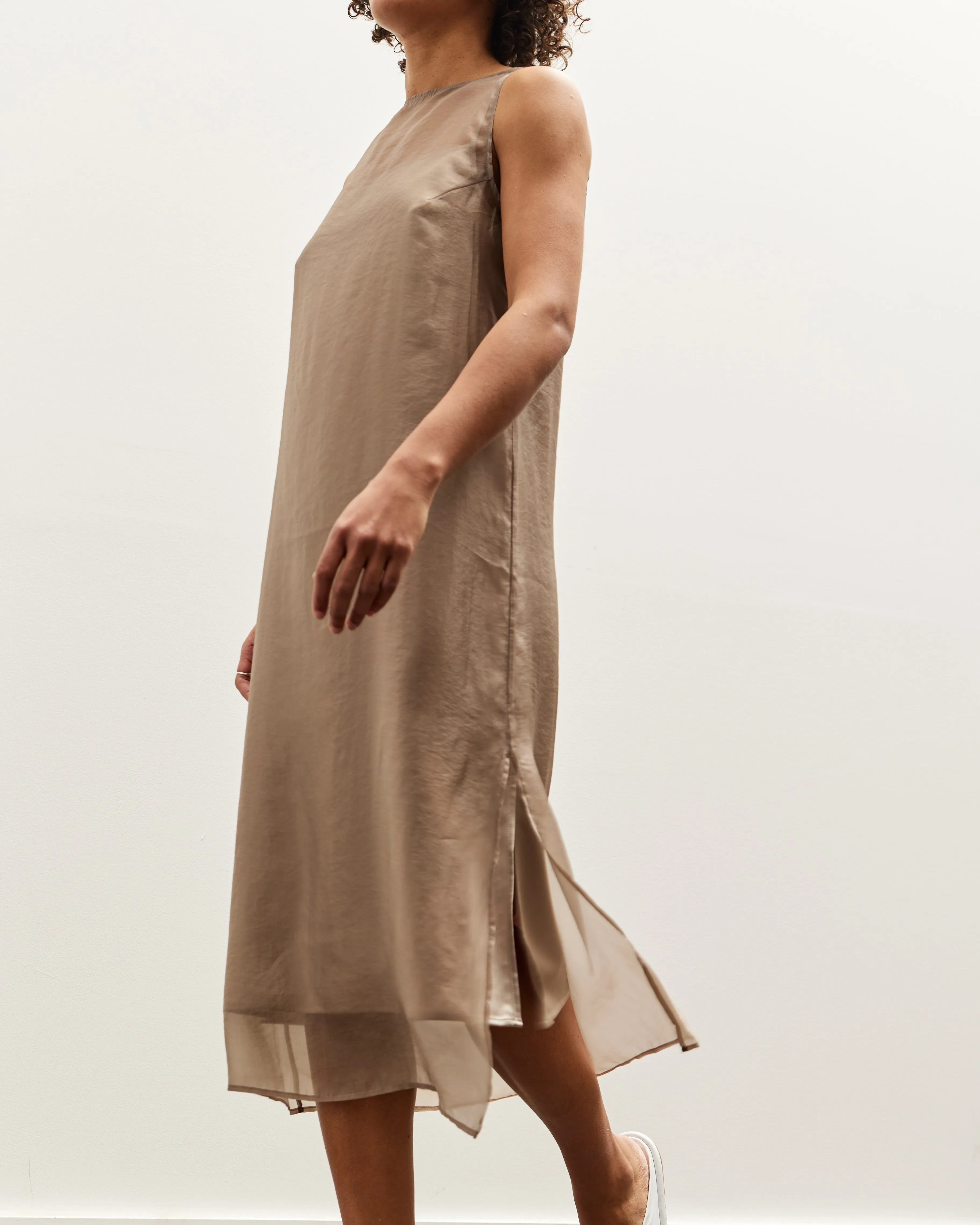 Mijeong Park Organza Dress, Dark Beige