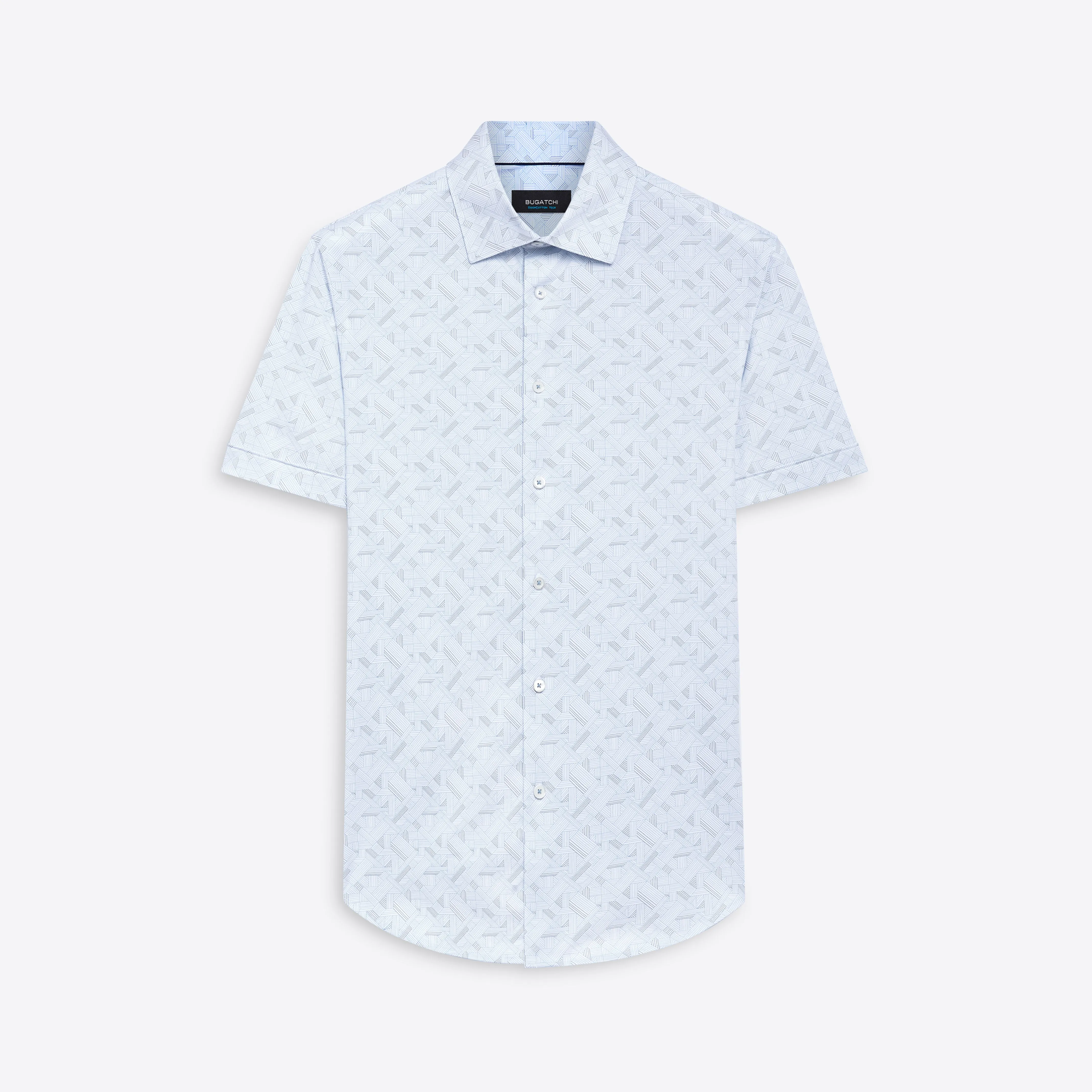 MILES Basketweave Check OoohCotton Short Sleeve Shirt