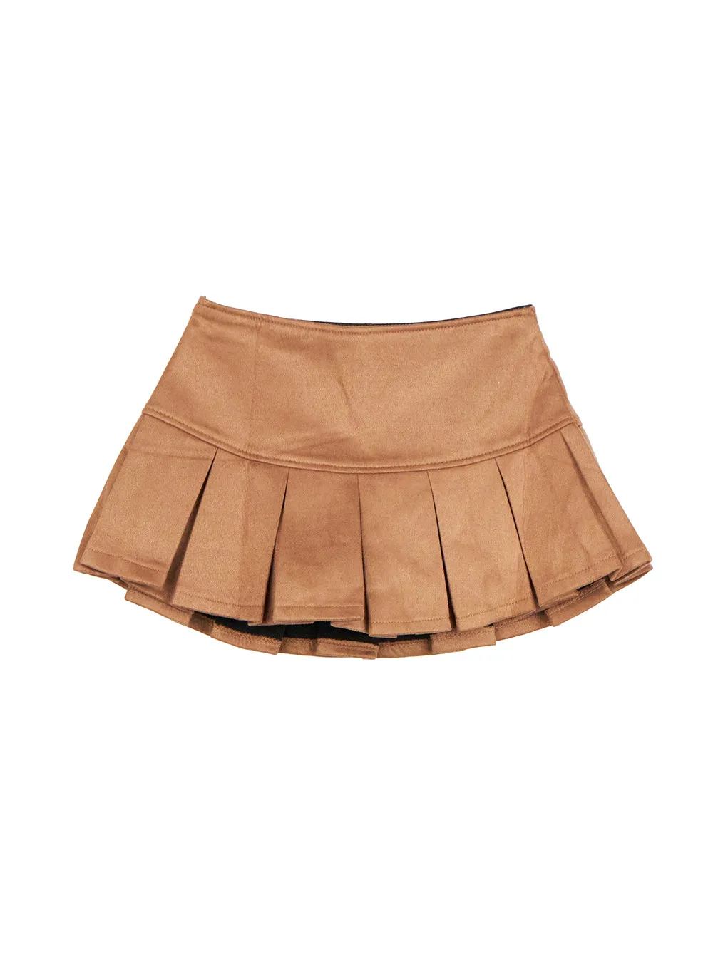 Mini Pleated Suede Skirt CN425